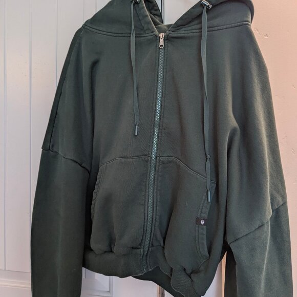 Popflex Zip Cloud Hoodie S/M in Game Time Green - Picture 2 of 5